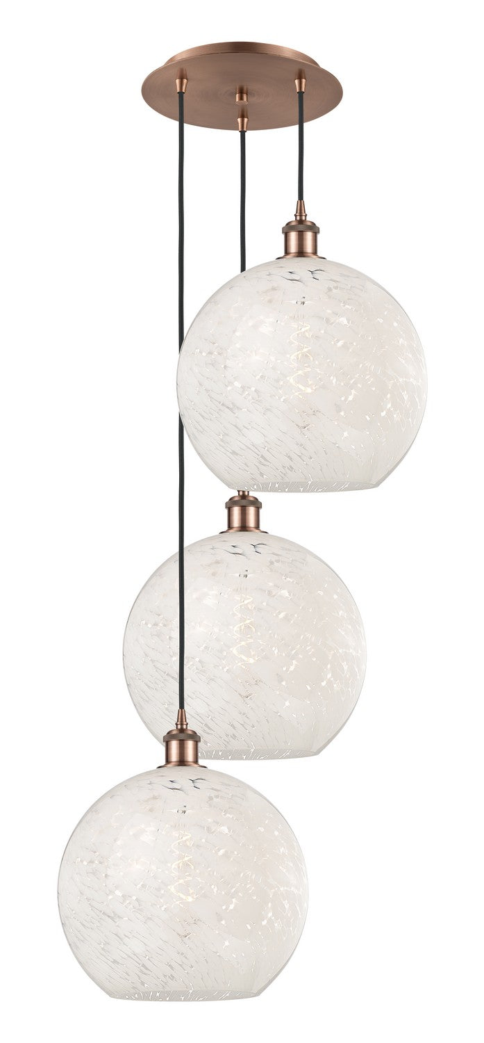 Innovations 113B-3P-AC-G1216-12WM LED Pendant, Antique Copper