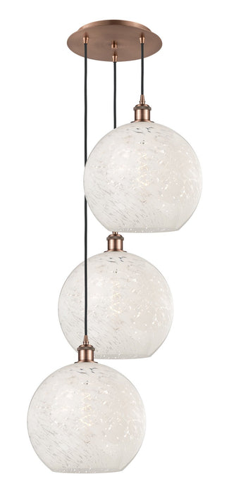 Innovations 113B-3P-AC-G1216-12WM LED Pendant, Antique Copper