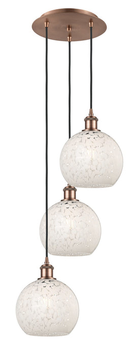Innovations 113B-3P-AC-G1216-8WM LED Pendant, Antique Copper