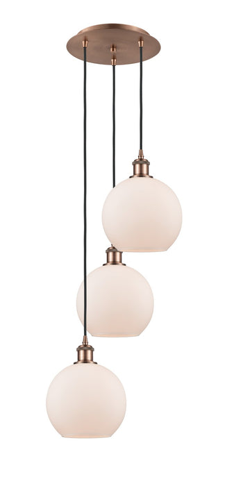 Innovations 113B-3P-AC-G121-8 LED Pendant, Antique Copper