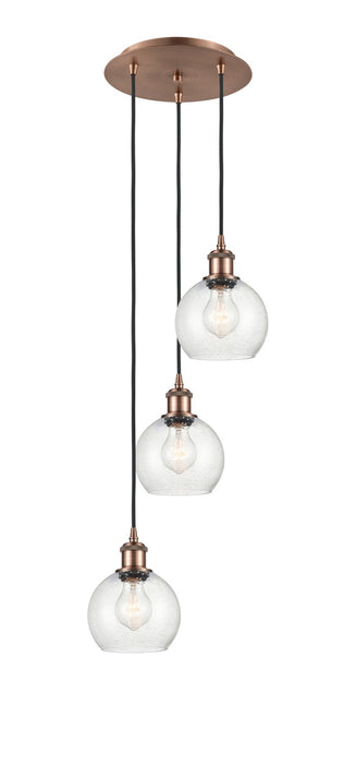 Innovations 113B-3P-AC-G124-6 LED Pendant, Antique Copper