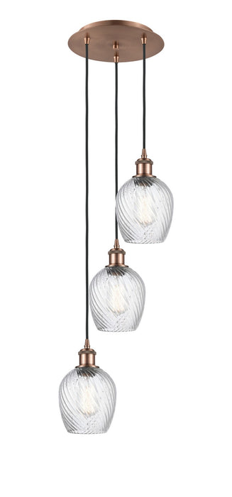 Innovations 113B-3P-AC-G292 LED Pendant, Antique Copper