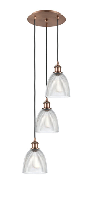 Innovations 113B-3P-AC-G382 LED Pendant, Antique Copper