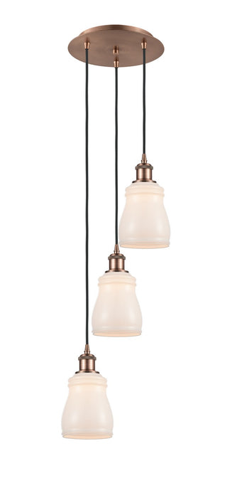 Innovations 113B-3P-AC-G391 LED Pendant, Antique Copper