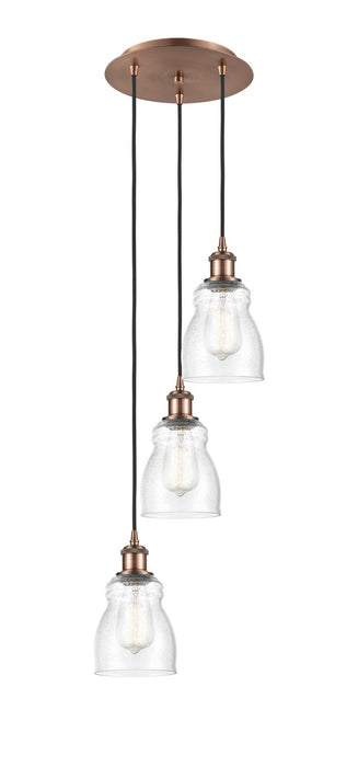 Innovations 113B-3P-AC-G394 LED Pendant, Antique Copper