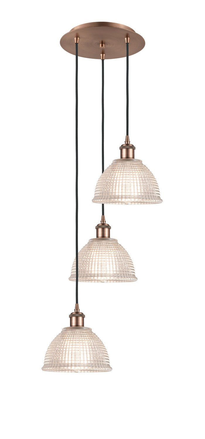 Innovations 113B-3P-AC-G422 LED Pendant, Antique Copper