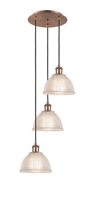 Innovations 113B-3P-AC-G422 LED Pendant, Antique Copper