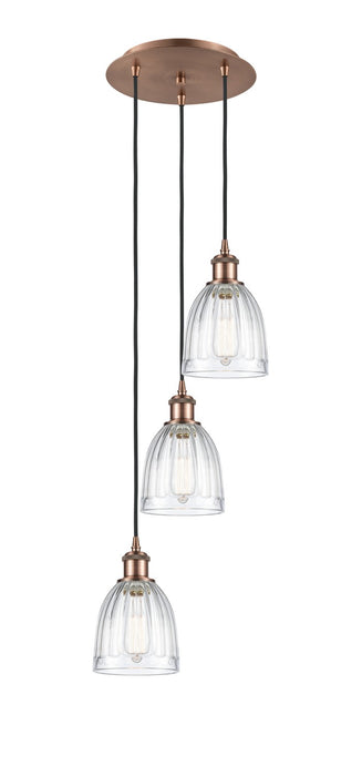 Innovations 113B-3P-AC-G442 LED Pendant, Antique Copper