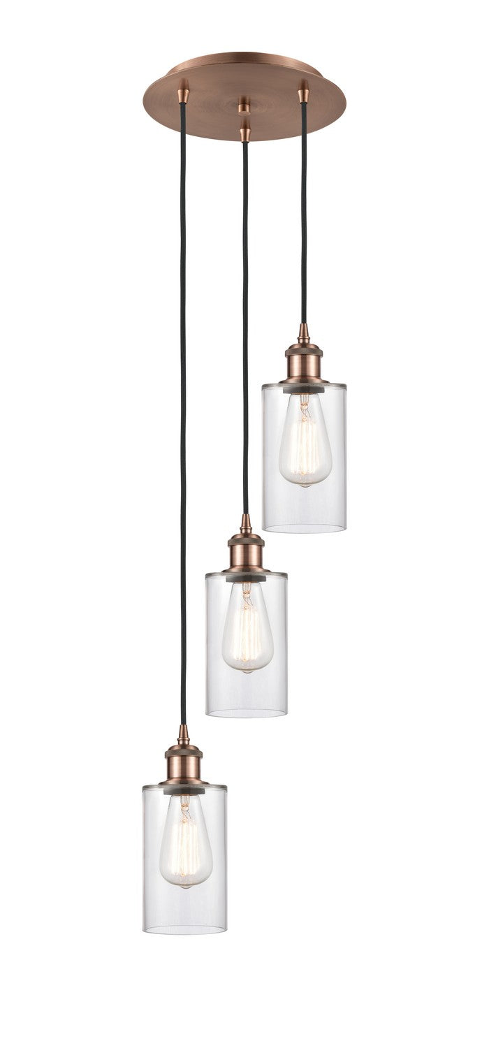 Innovations 113B-3P-AC-G802 LED Pendant, Antique Copper