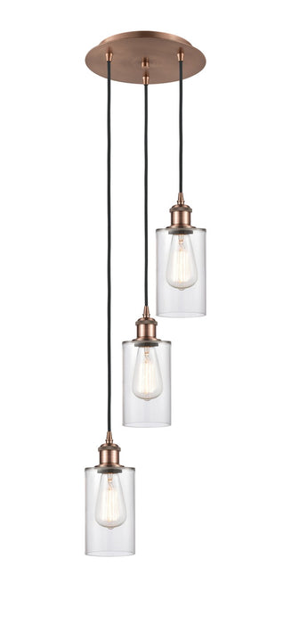 Innovations 113B-3P-AC-G802 LED Pendant, Antique Copper