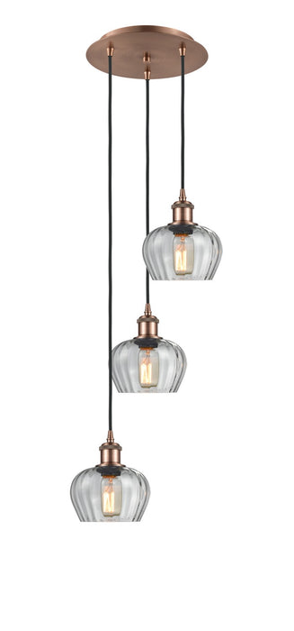 Innovations 113B-3P-AC-G92 LED Pendant, Antique Copper