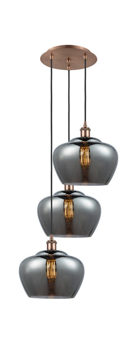 Innovations 113B-3P-AC-G93-L LED Pendant, Antique Copper