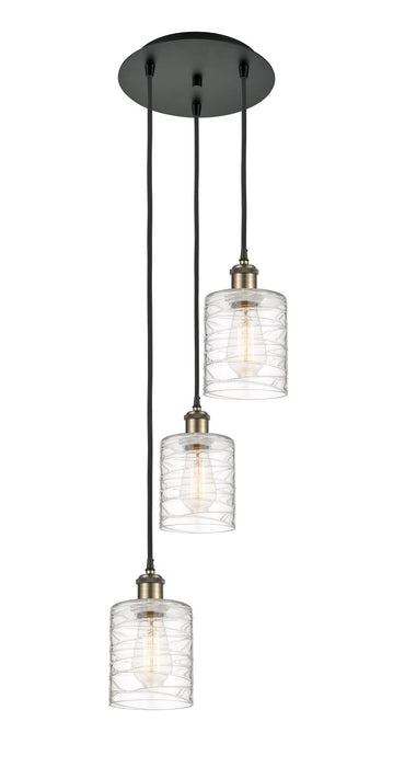 Innovations 113B-3P-BAB-G1113 LED Pendant, Black Antique Brass