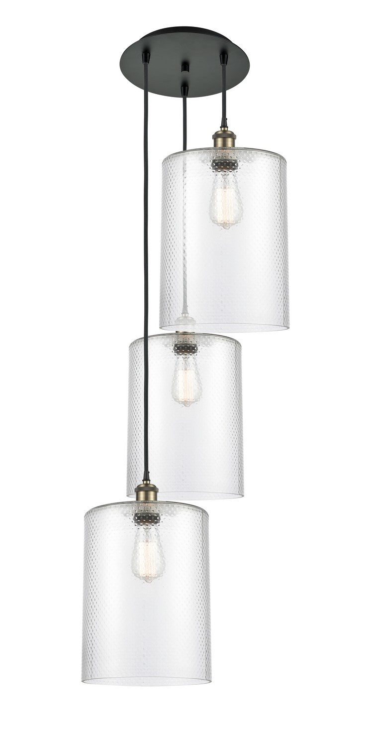 Innovations 113B-3P-BAB-G112-L LED Pendant, Black Antique Brass