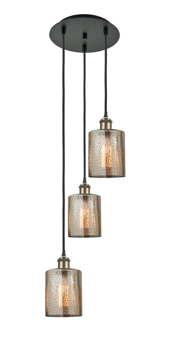 Innovations 113B-3P-BAB-G116 LED Pendant, Black Antique Brass