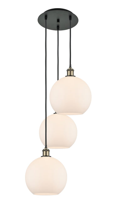 Innovations 113B-3P-BAB-G121-10 LED Pendant, Black Antique Brass