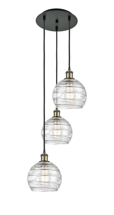 Innovations 113B-3P-BAB-G1213-8 LED Pendant, Black Antique Brass