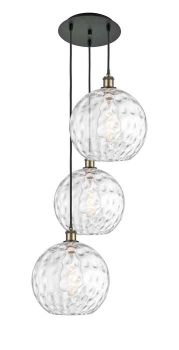 Innovations 113B-3P-BAB-G1215-12 LED Pendant, Black Antique Brass