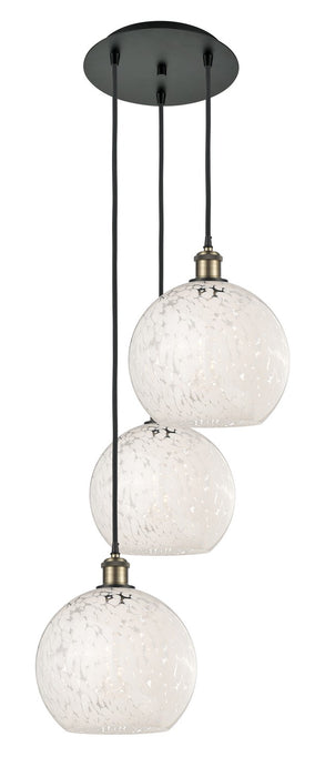 Innovations 113B-3P-BAB-G1216-10WM LED Pendant, Black Antique Brass