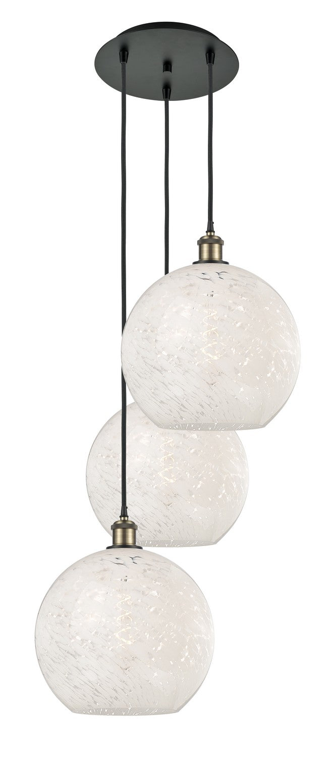 Innovations 113B-3P-BAB-G1216-12WM LED Pendant, Black Antique Brass