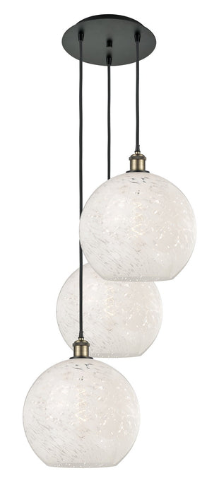 Innovations 113B-3P-BAB-G1216-12WM LED Pendant, Black Antique Brass
