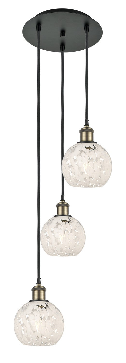 Innovations 113B-3P-BAB-G1216-6WM LED Pendant, Black Antique Brass