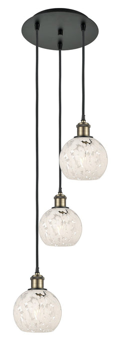 Innovations 113B-3P-BAB-G1216-6WM LED Pendant, Black Antique Brass