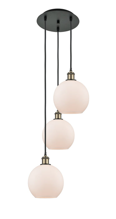 Innovations 113B-3P-BAB-G121-8 LED Pendant, Black Antique Brass