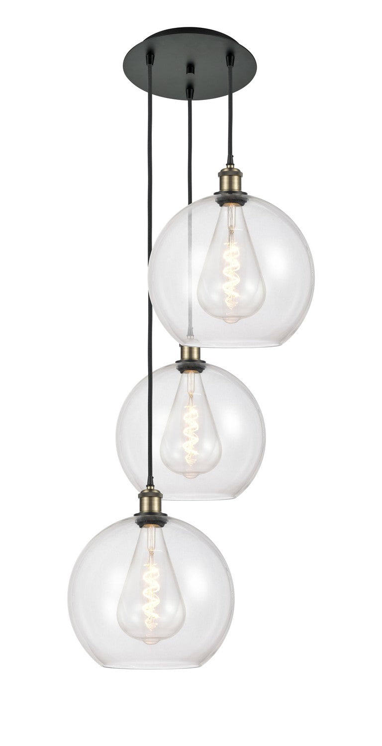 Innovations 113B-3P-BAB-G122-12 LED Pendant, Black Antique Brass