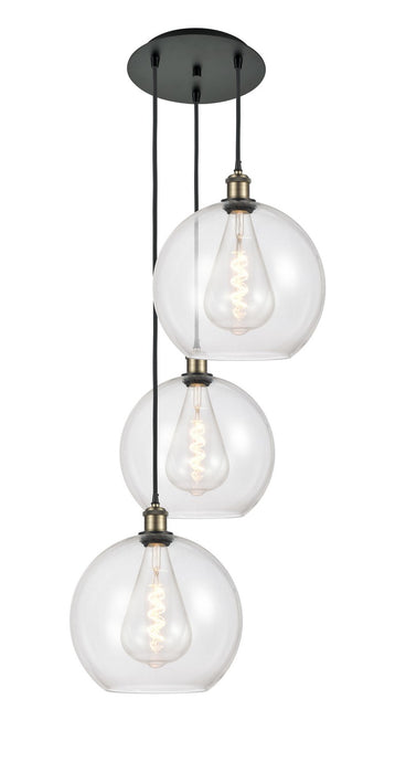 Innovations 113B-3P-BAB-G122-12 LED Pendant, Black Antique Brass