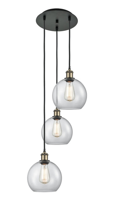 Innovations 113B-3P-BAB-G122-8 LED Pendant, Black Antique Brass