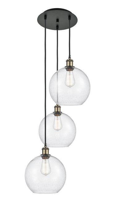 Innovations 113B-3P-BAB-G124-10 LED Pendant, Black Antique Brass