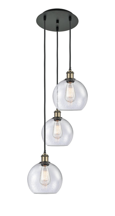 Innovations 113B-3P-BAB-G124-8 LED Pendant, Black Antique Brass