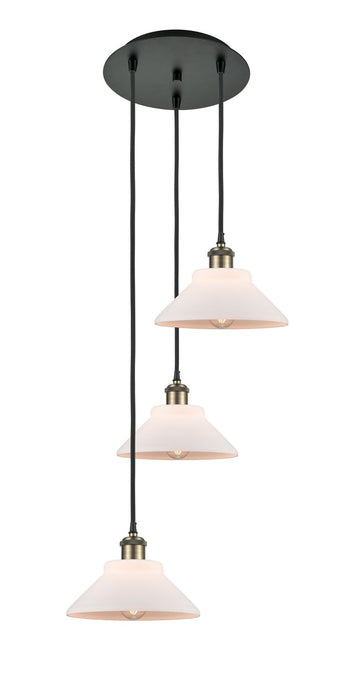 Innovations 113B-3P-BAB-G131 LED Pendant, Black Antique Brass