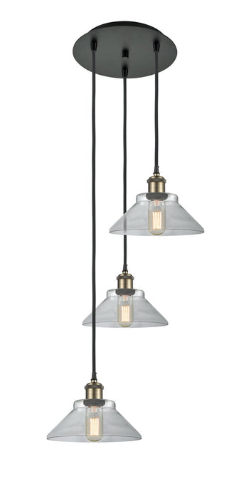 Innovations 113B-3P-BAB-G132 LED Pendant, Black Antique Brass