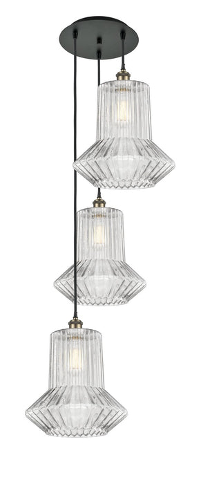 Innovations 113B-3P-BAB-G212 LED Pendant, Black Antique Brass