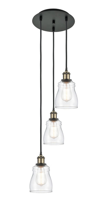 Innovations 113B-3P-BAB-G392 LED Pendant, Black Antique Brass