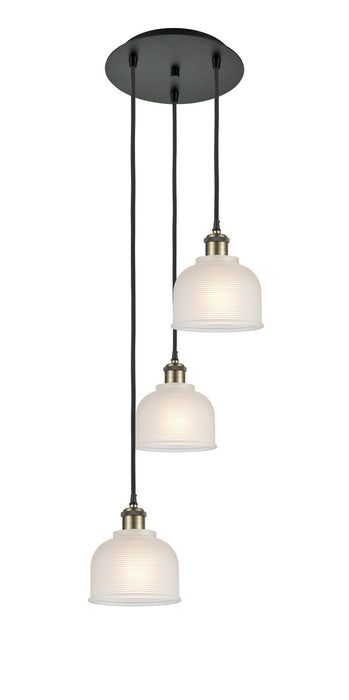Innovations 113B-3P-BAB-G411 LED Pendant, Black Antique Brass