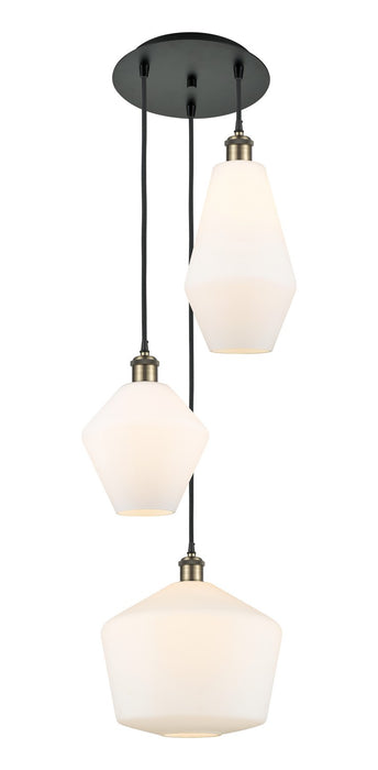 Innovations 113B-3P-BAB-G651-MU Three Light Pendant, Black Antique Brass