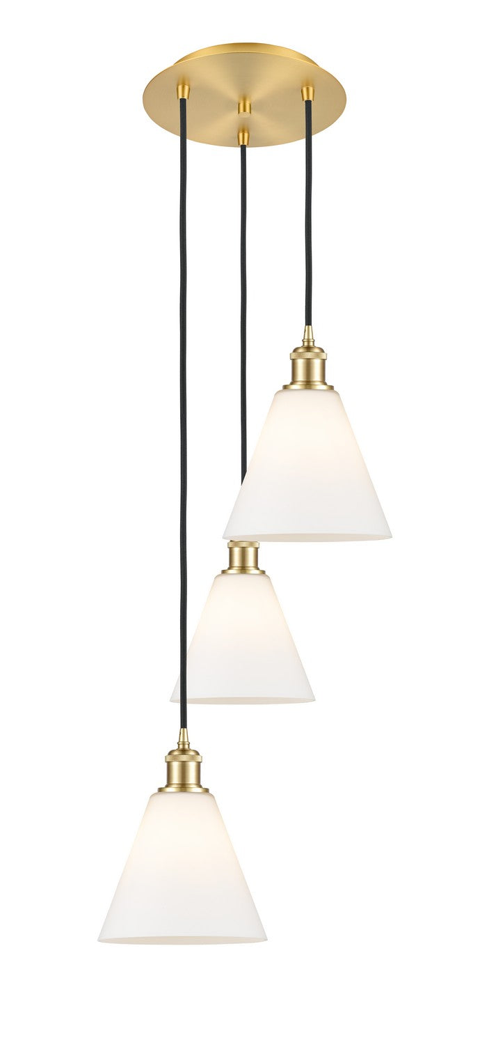 Innovations 113B-3P-BAB-GBC-81 LED Pendant, Black Antique Brass