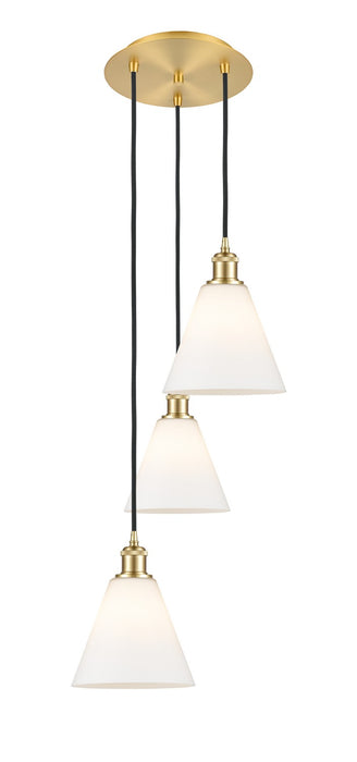 Innovations 113B-3P-BAB-GBC-81 LED Pendant, Black Antique Brass