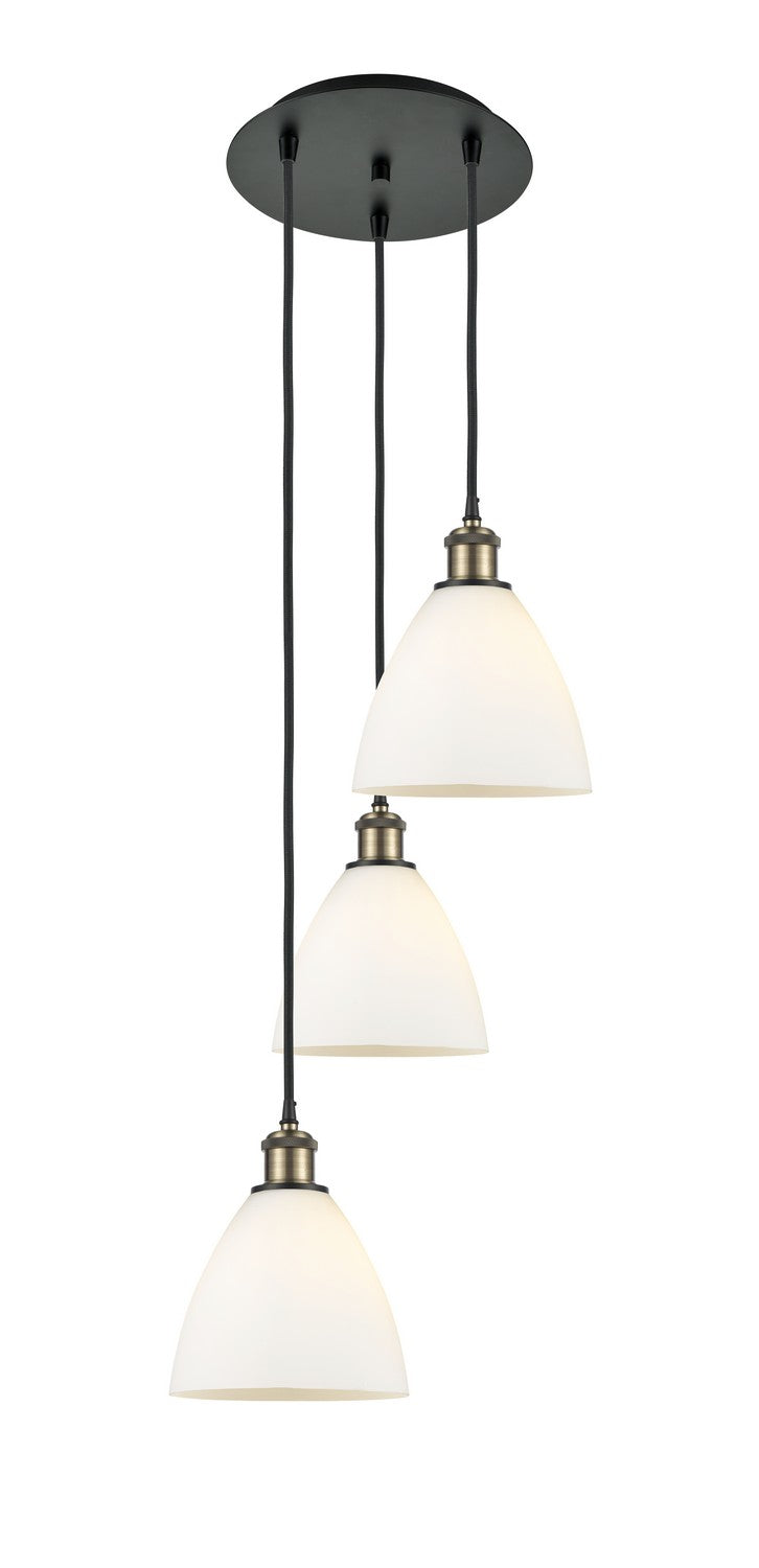Innovations 113B-3P-BAB-GBD-751 LED Pendant, Black Antique Brass