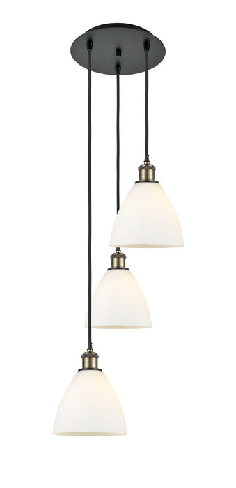 Innovations 113B-3P-BAB-GBD-751 LED Pendant, Black Antique Brass