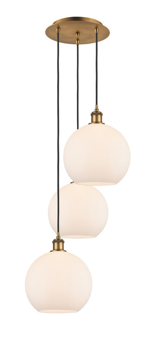 Innovations 113B-3P-BB-G121-10 LED Pendant, Brushed Brass