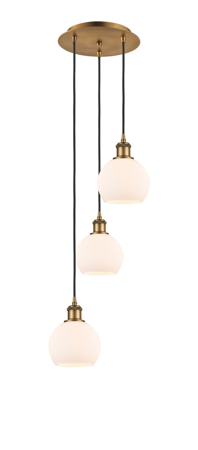 Innovations 113B-3P-BB-G121-6 LED Pendant, Brushed Brass