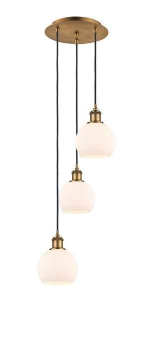 Innovations 113B-3P-BB-G121-6 LED Pendant, Brushed Brass
