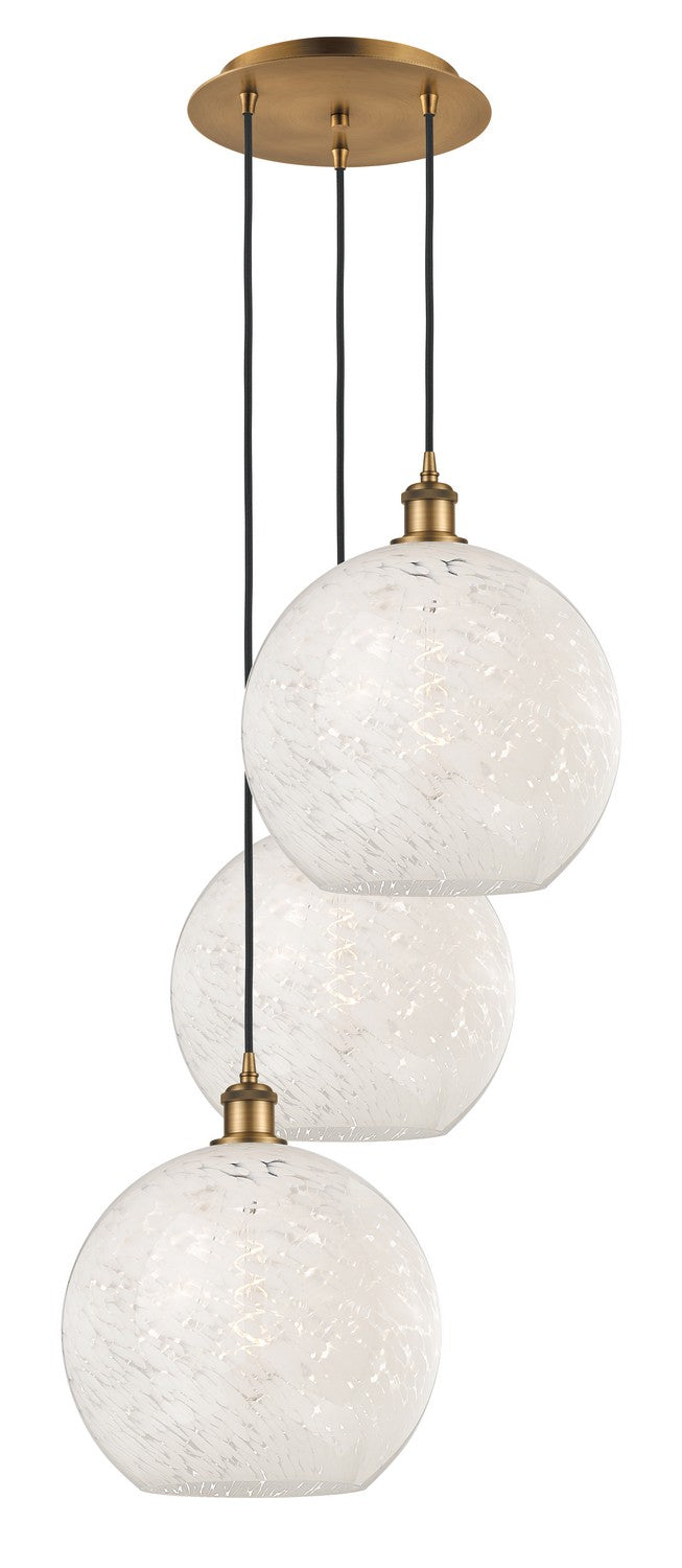 Innovations 113B-3P-BB-G1216-12WM LED Pendant, Brushed Brass