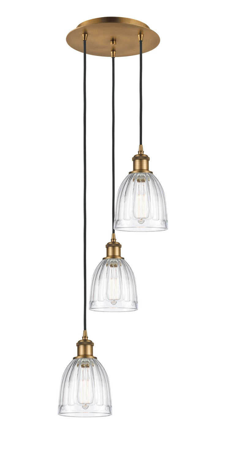 Innovations 113B-3P-BB-G442 LED Pendant, Brushed Brass