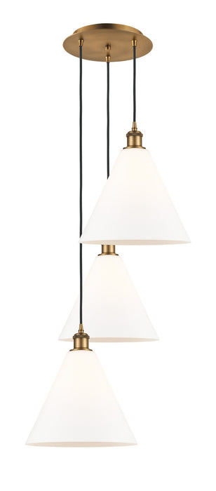 Innovations 113B-3P-BB-GBC-121 LED Pendant, Brushed Brass