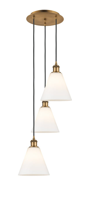 Innovations 113B-3P-BB-GBC-81 LED Pendant, Brushed Brass
